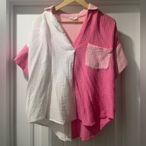 Entro Color-block Waffle Top